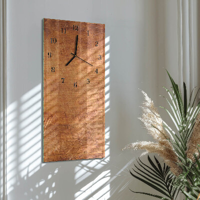 Horloge murale verticale Planches de bois