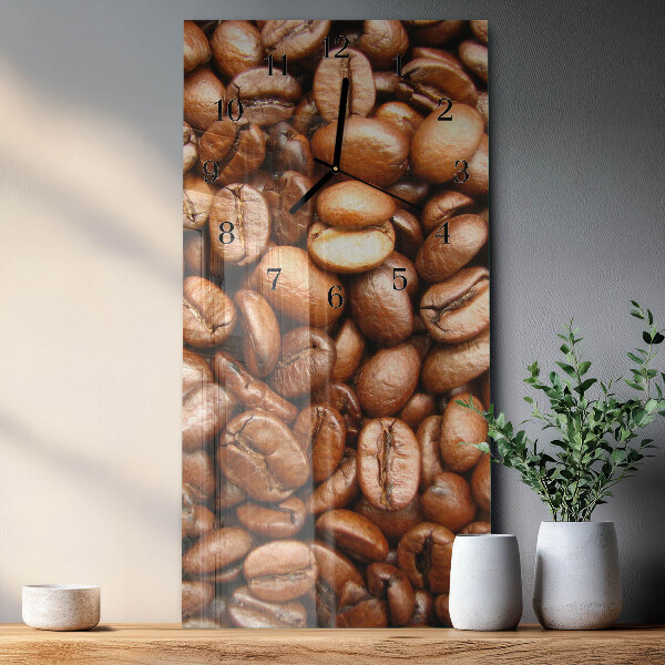 Horloge murale verticale Café en grains
