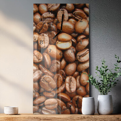 Horloge murale verticale Café en grains