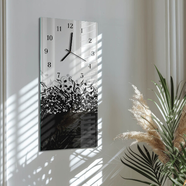 Horloge murale verticale Notes