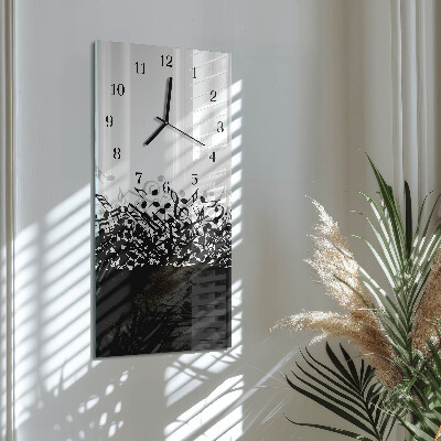 Horloge murale verticale Notes