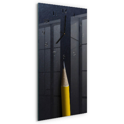 Horloge murale verticale Crayon