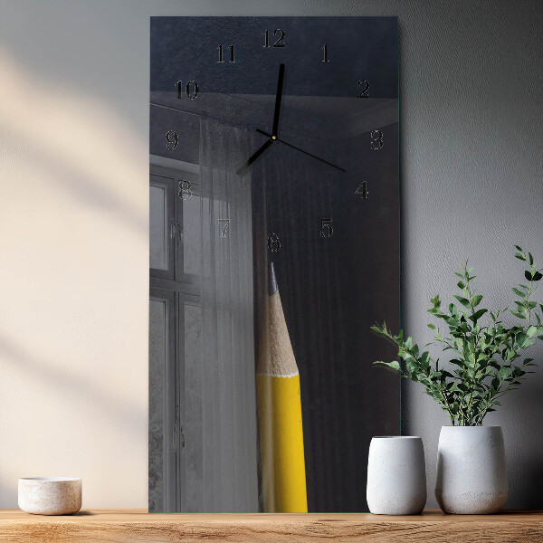 Horloge murale verticale Crayon