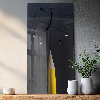 Horloge murale verticale Crayon