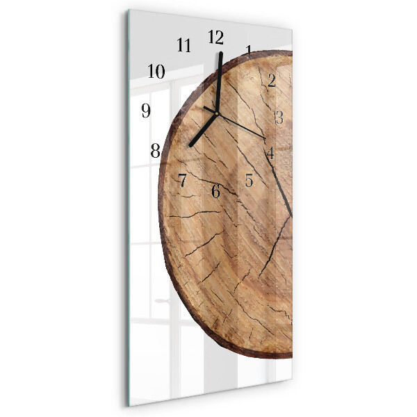 Horloge murale verticale Poutres en bois