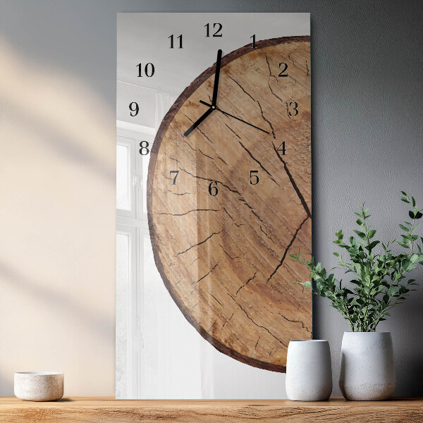 Horloge murale verticale Poutres en bois
