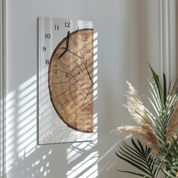 Horloge murale verticale Poutres en bois