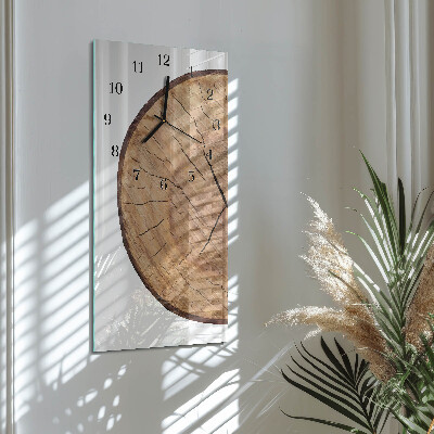 Horloge murale verticale Poutres en bois