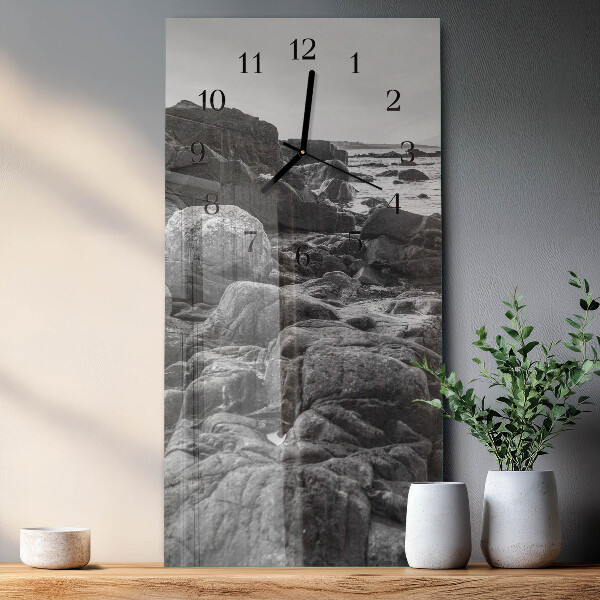 Horloge murale verticale Pierres