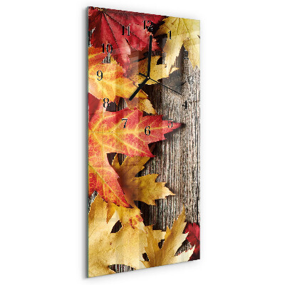 Horloge murale verticale Feuilles