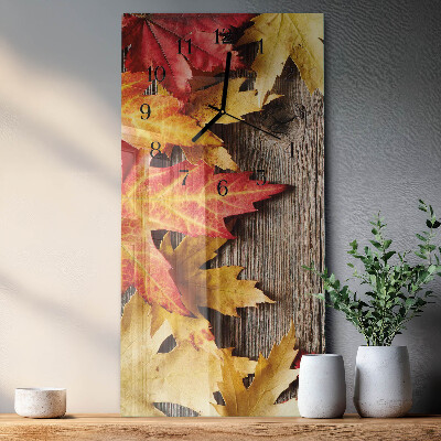 Horloge murale verticale Feuilles