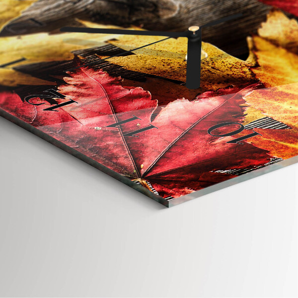 Horloge murale verticale Feuilles