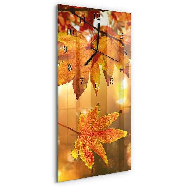Horloge murale verticale Feuilles