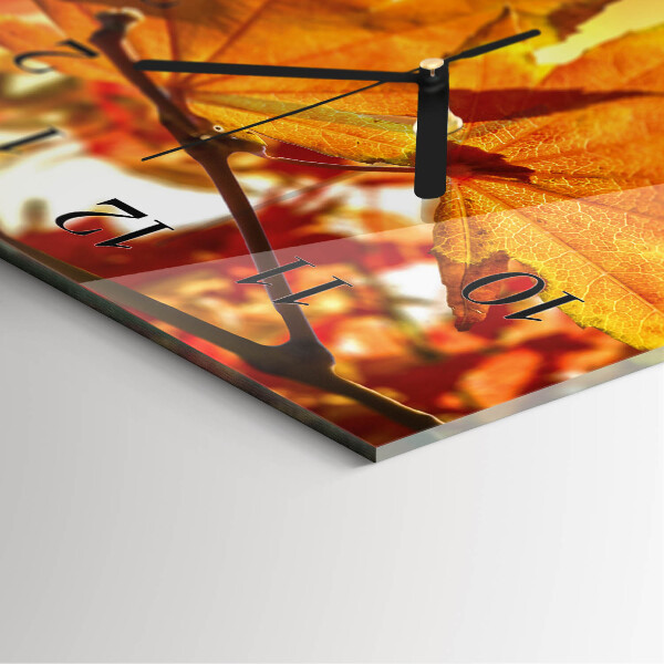 Horloge murale verticale Feuilles