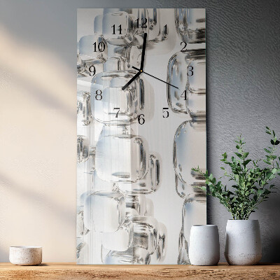 Horloge murale verticale Cube 3D