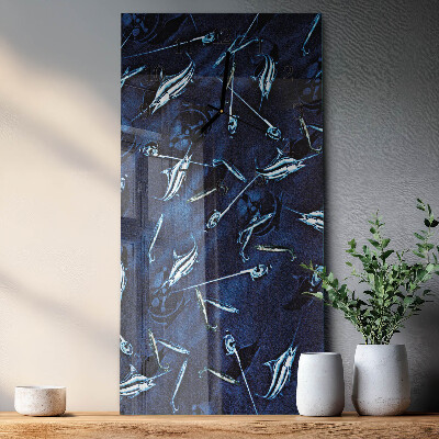 Horloge murale verticale Poisson