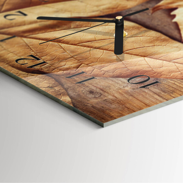 Horloge murale verticale Feuilles