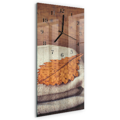 Horloge murale verticale Feuille