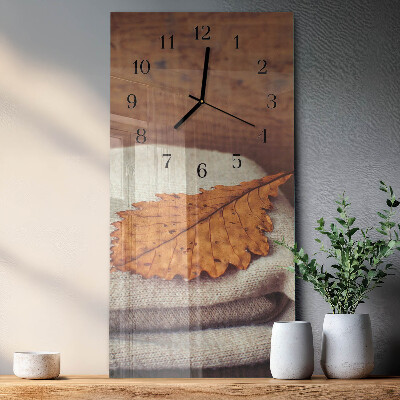 Horloge murale verticale Feuille