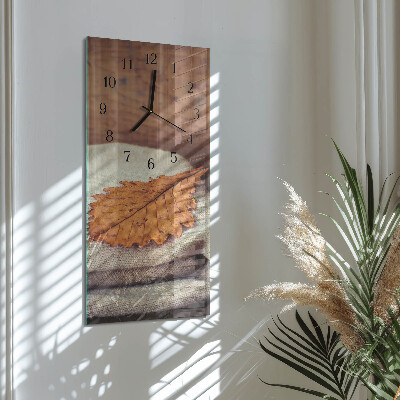 Horloge murale verticale Feuille