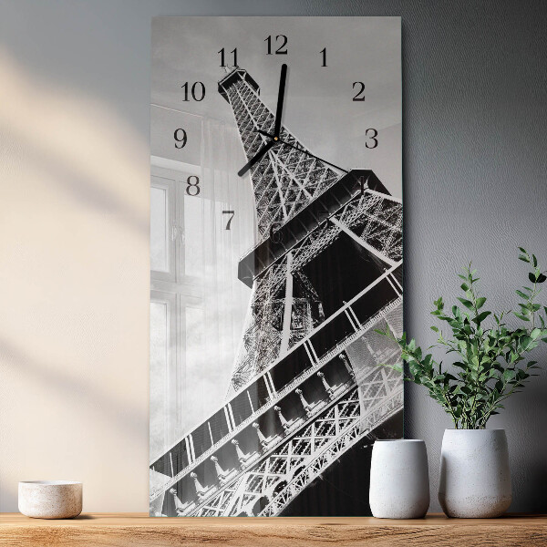 Horloge murale verticale Tour Eiffel