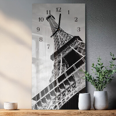 Horloge murale verticale Tour Eiffel