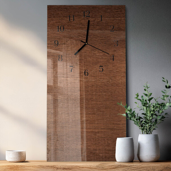 Horloge murale verticale Planches de bois