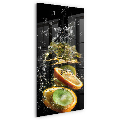 Horloge murale verticale Eau fruitée