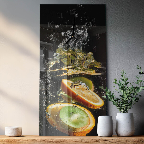 Horloge murale verticale Eau fruitée