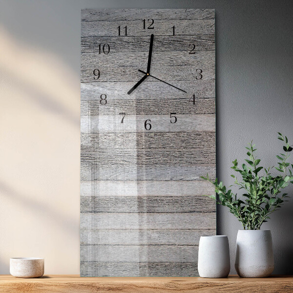 Horloge murale verticale Bois