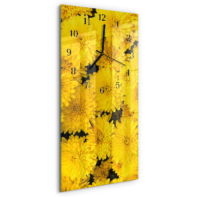 Horloge murale verticale Fleurs