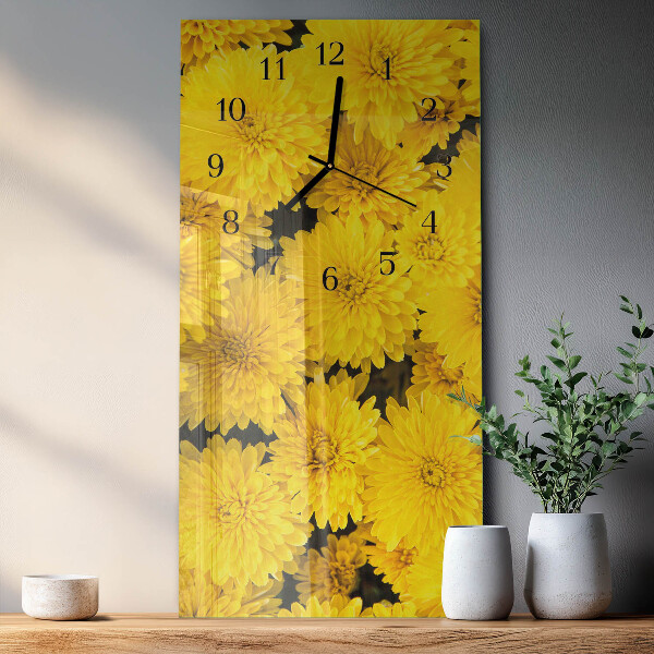 Horloge murale verticale Fleurs