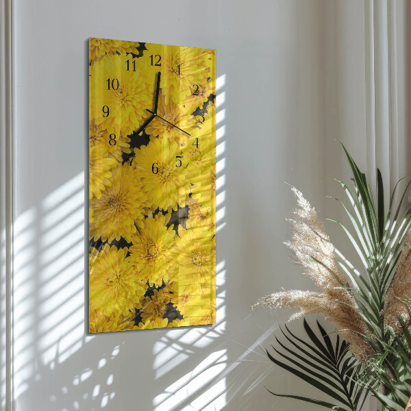 Horloge murale verticale Fleurs