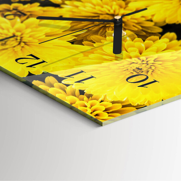 Horloge murale verticale Fleurs