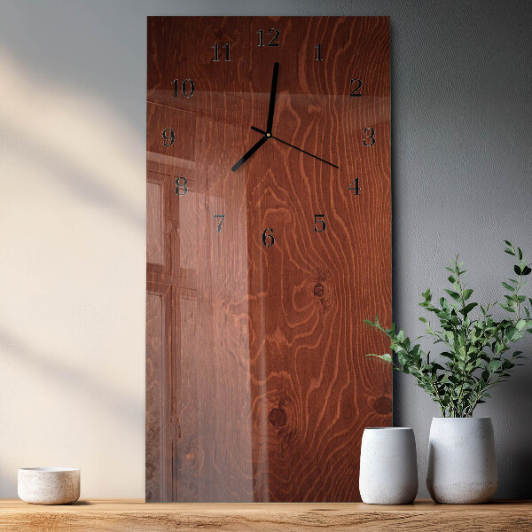 Horloge murale verticale panneaux de bois