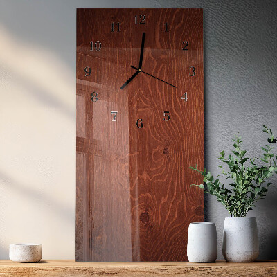 Horloge murale verticale panneaux de bois
