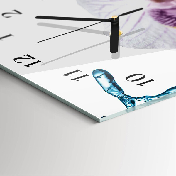 Horloge murale verticale Orchidée