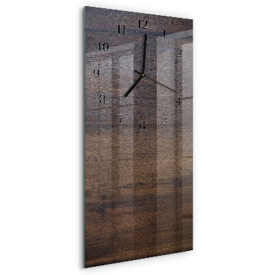 Horloge murale verticale Planche en bois