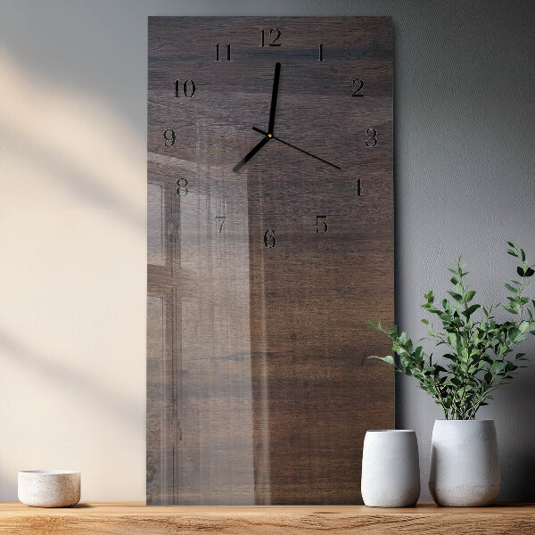 Horloge murale verticale Planche en bois