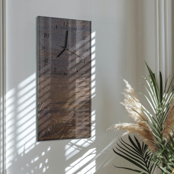 Horloge murale verticale Planche en bois