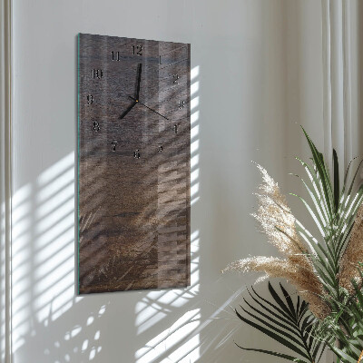 Horloge murale verticale Planche en bois