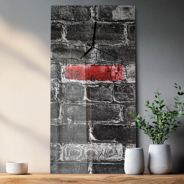 Horloge murale verticale Brique