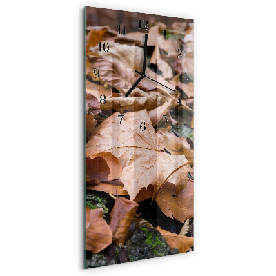 Horloge murale verticale Feuilles