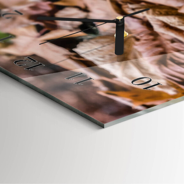 Horloge murale verticale Feuilles