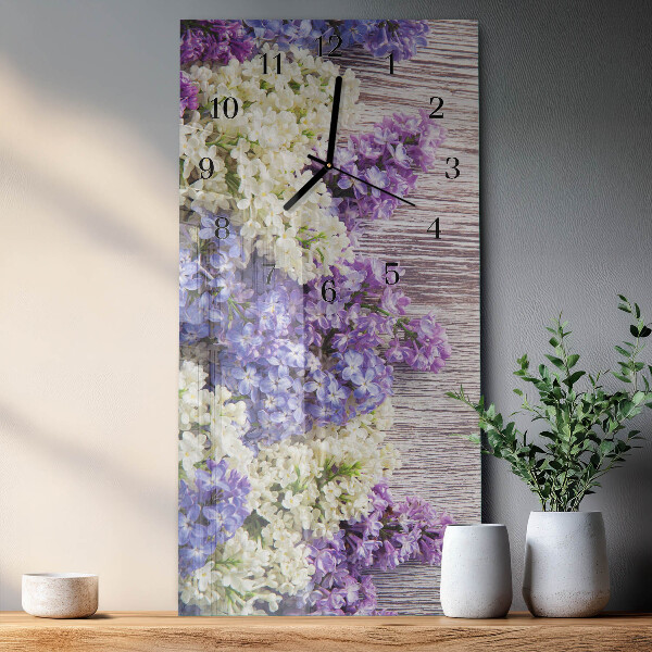 Horloge murale verticale Lilas