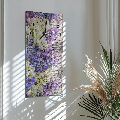Horloge murale verticale Lilas