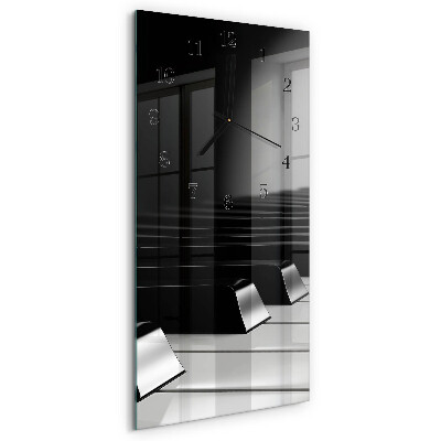 Horloge murale verticale Touches de piano