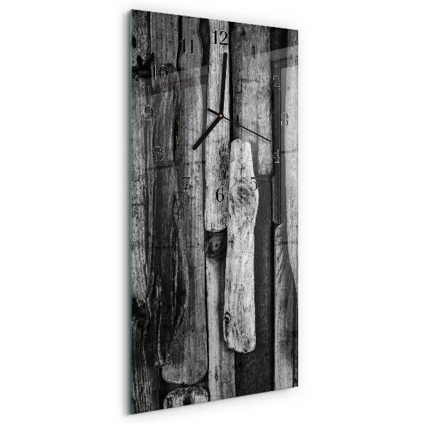 Horloge murale verticale planches