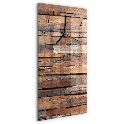 Horloge murale verticale Bois