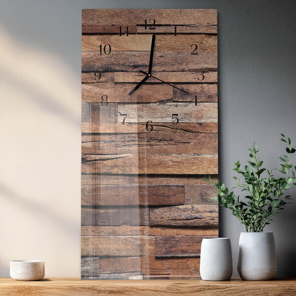Horloge murale verticale Bois